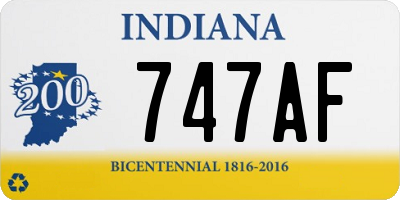 IN license plate 747AF