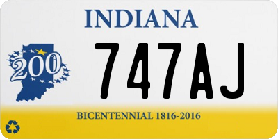 IN license plate 747AJ
