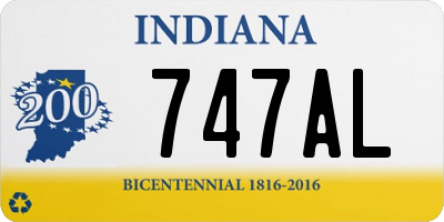 IN license plate 747AL