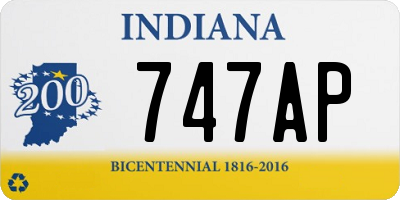 IN license plate 747AP