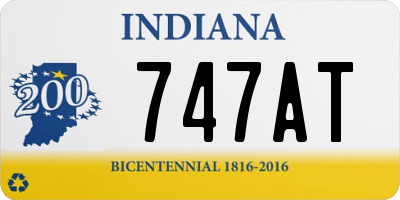 IN license plate 747AT