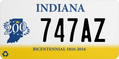 IN license plate 747AZ