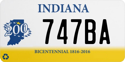 IN license plate 747BA