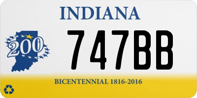 IN license plate 747BB