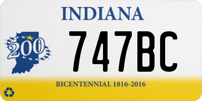 IN license plate 747BC