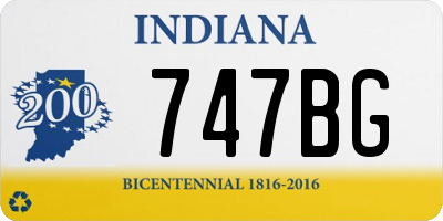 IN license plate 747BG