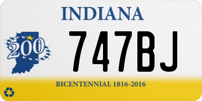 IN license plate 747BJ