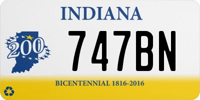 IN license plate 747BN
