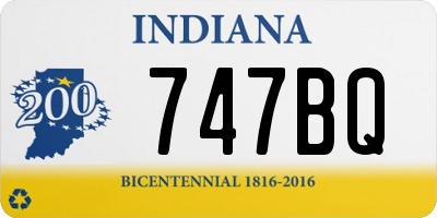 IN license plate 747BQ