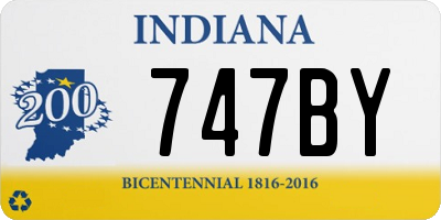 IN license plate 747BY