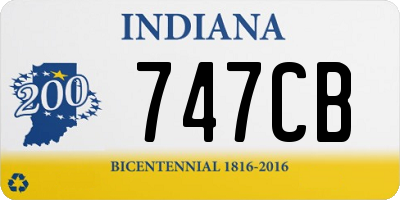 IN license plate 747CB