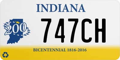 IN license plate 747CH