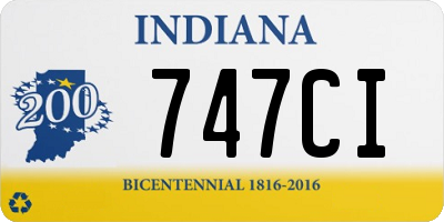 IN license plate 747CI