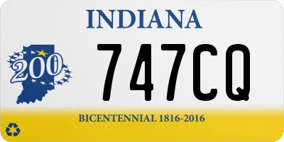 IN license plate 747CQ