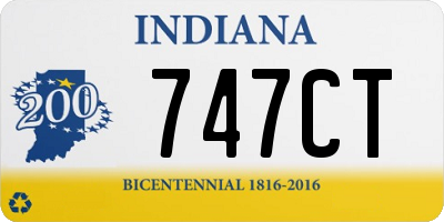 IN license plate 747CT