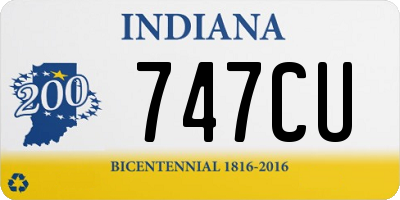 IN license plate 747CU