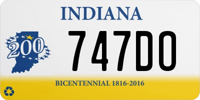 IN license plate 747DO