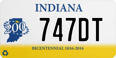 IN license plate 747DT