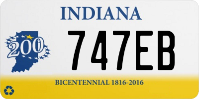 IN license plate 747EB