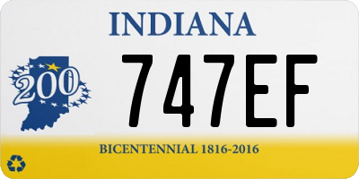 IN license plate 747EF