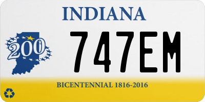 IN license plate 747EM