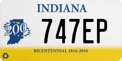 IN license plate 747EP