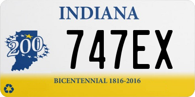 IN license plate 747EX