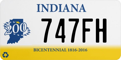 IN license plate 747FH
