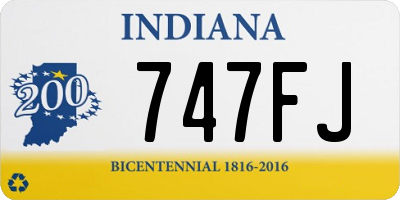 IN license plate 747FJ