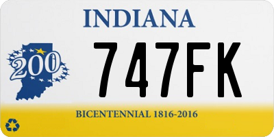 IN license plate 747FK