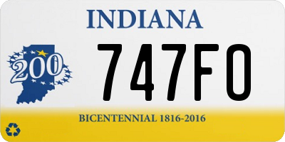 IN license plate 747FO
