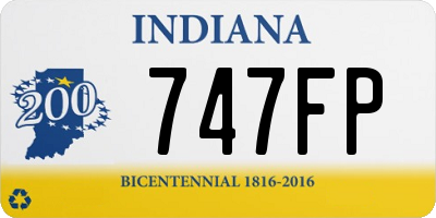 IN license plate 747FP