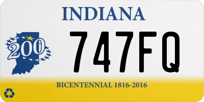 IN license plate 747FQ