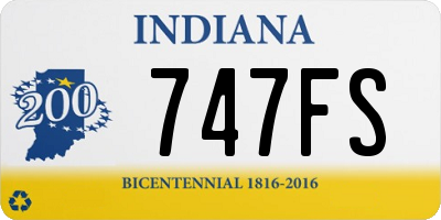 IN license plate 747FS