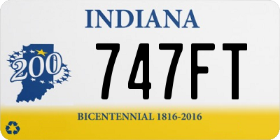 IN license plate 747FT