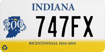 IN license plate 747FX
