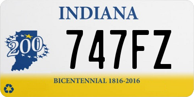 IN license plate 747FZ