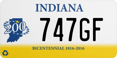 IN license plate 747GF