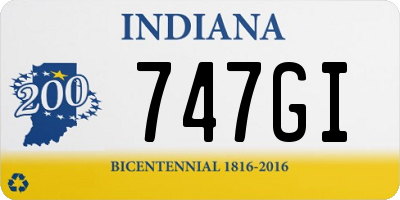 IN license plate 747GI