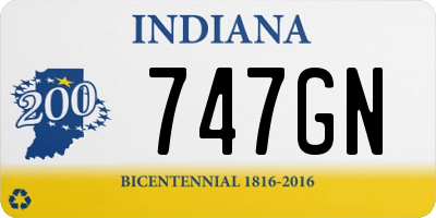 IN license plate 747GN