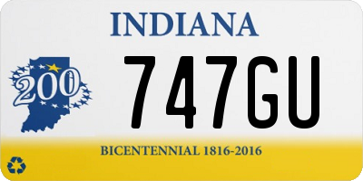 IN license plate 747GU