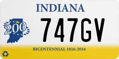IN license plate 747GV