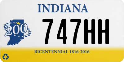 IN license plate 747HH