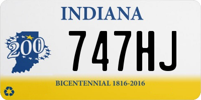 IN license plate 747HJ