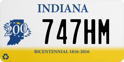 IN license plate 747HM