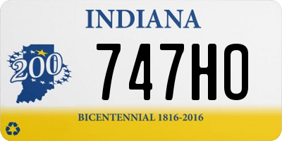IN license plate 747HO