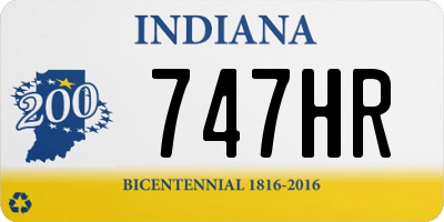 IN license plate 747HR