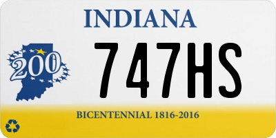 IN license plate 747HS