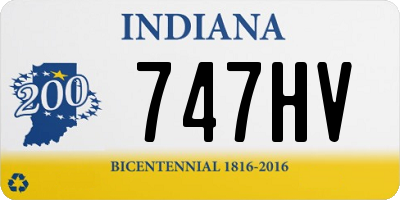 IN license plate 747HV