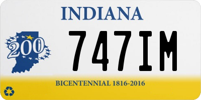 IN license plate 747IM